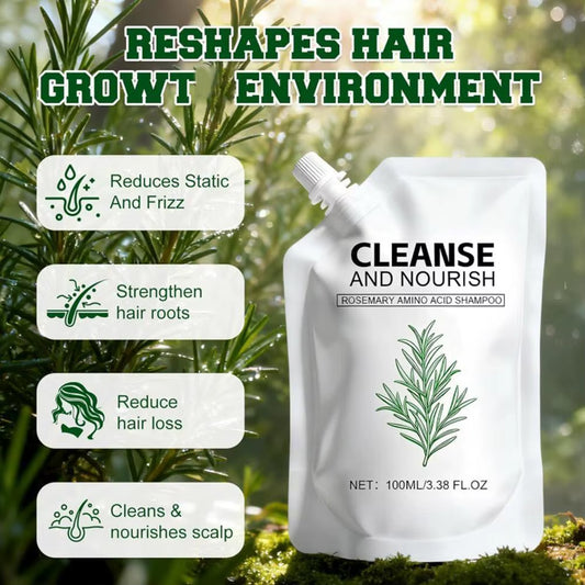 Rosemary Shampoo Nourishing Pepairing Damage Hair Deep Cleansing Scalp Oil Control Growth Strengthening Root Volumizing Hair Car